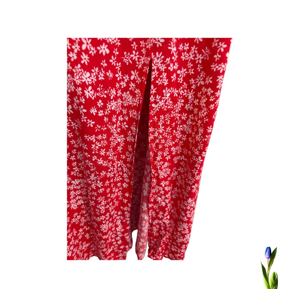 Red and White Spaghetti Strap Maxi Sundress Size XXL - Picture 4 of 7